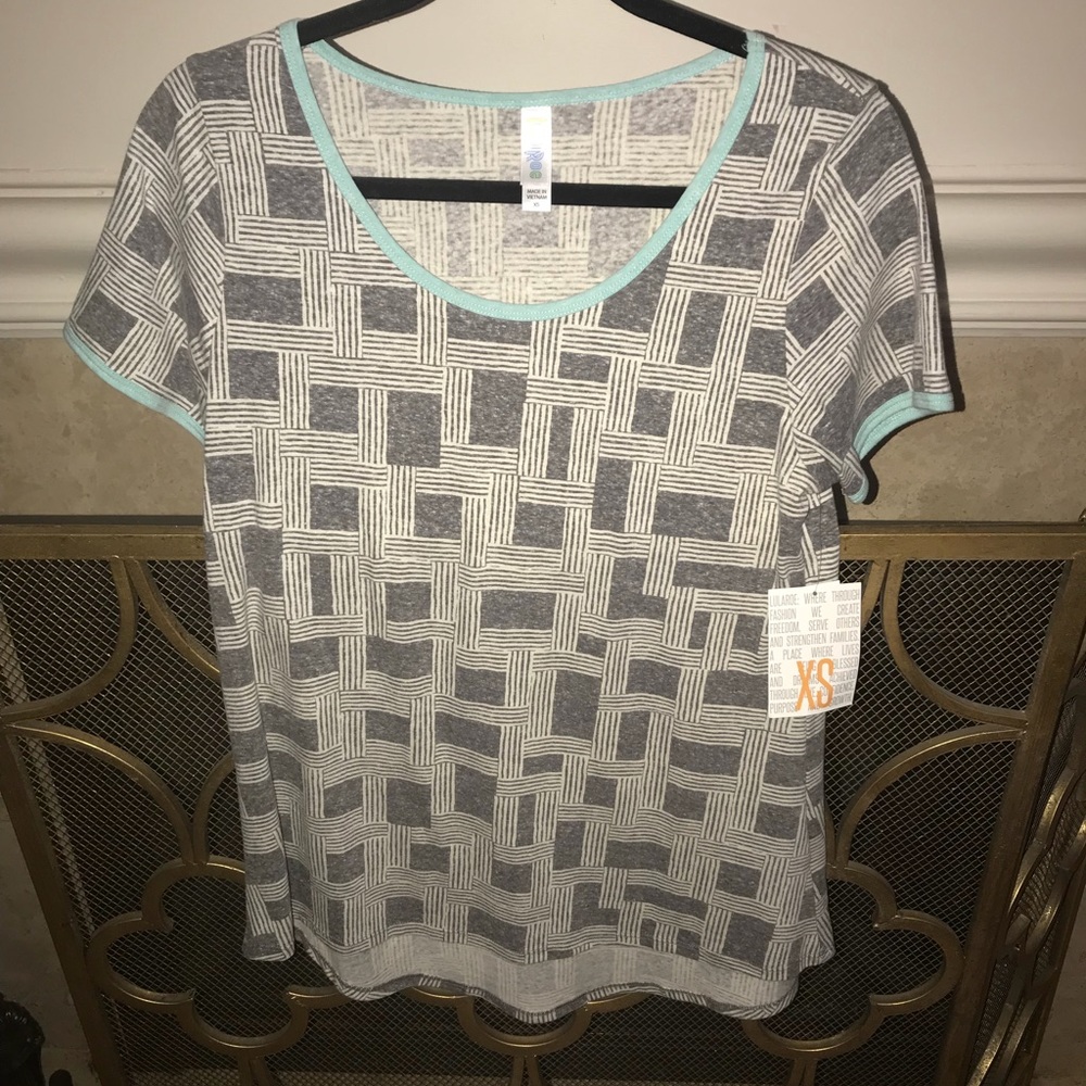 Gray & Turquoise/Teal Classic T LuLaRoe LLR BNWT❤️